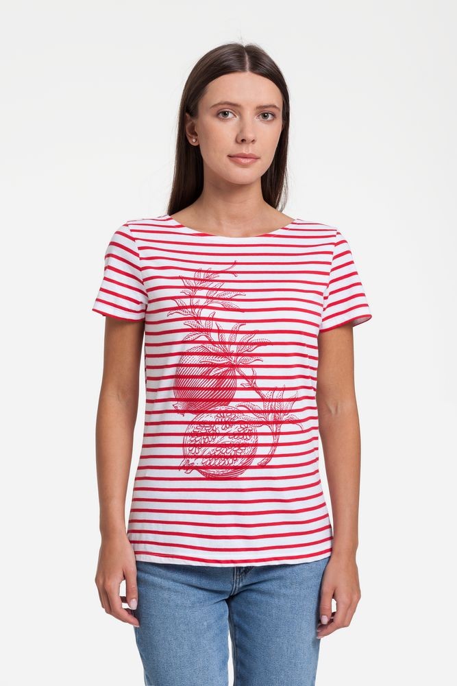Футболка женская Grand Granat New, белая с красным Футболка женская Grand Granat New, белая с красным