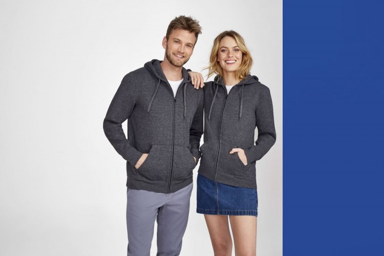 Толстовка женская на молнии с капюшоном Seven Women, серый меланж Толстовка женская на молнии с капюшоном Seven Women, серый меланж