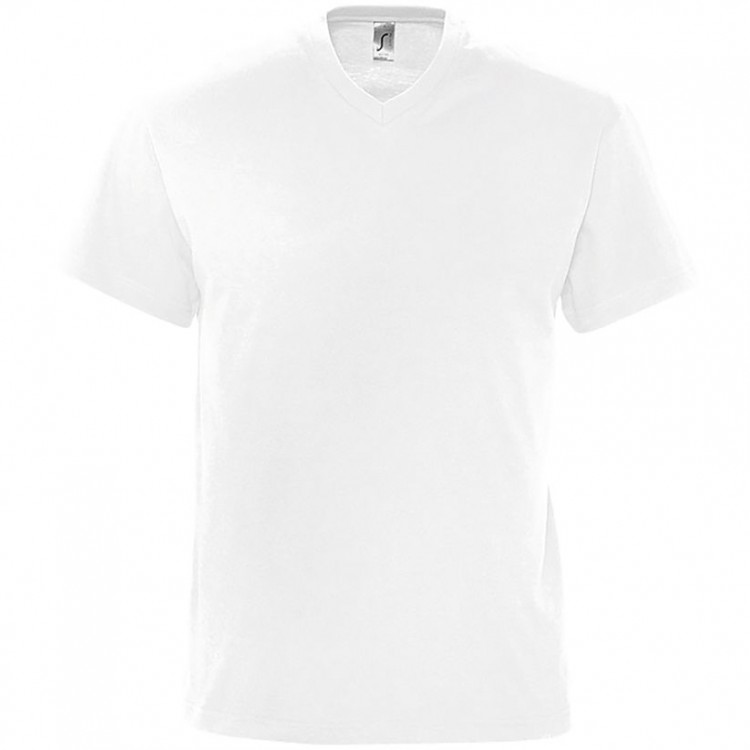Футболка мужская с V-образным вырезом Victory 150, белая Футболка мужская с V-образным вырезом Victory 150, белая