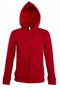 Толстовка женская на молнии с капюшоном Seven Women, красная Толстовка женская на молнии с капюшоном Seven Women, красная