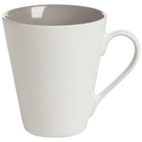 Кружка New Bell матовая, белая с серым Кружка New Bell матовая, белая с серым