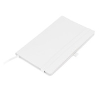 Бизнес-блокнот GRACY, 130х210 мм, белый, кремовая бумага, гибкая обложка, в линейку, на резинке