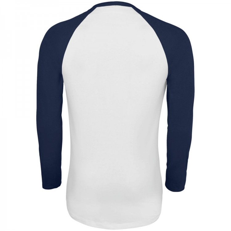 Футболка мужская с длинным рукавом Funky Lsl, белая с темно-синим