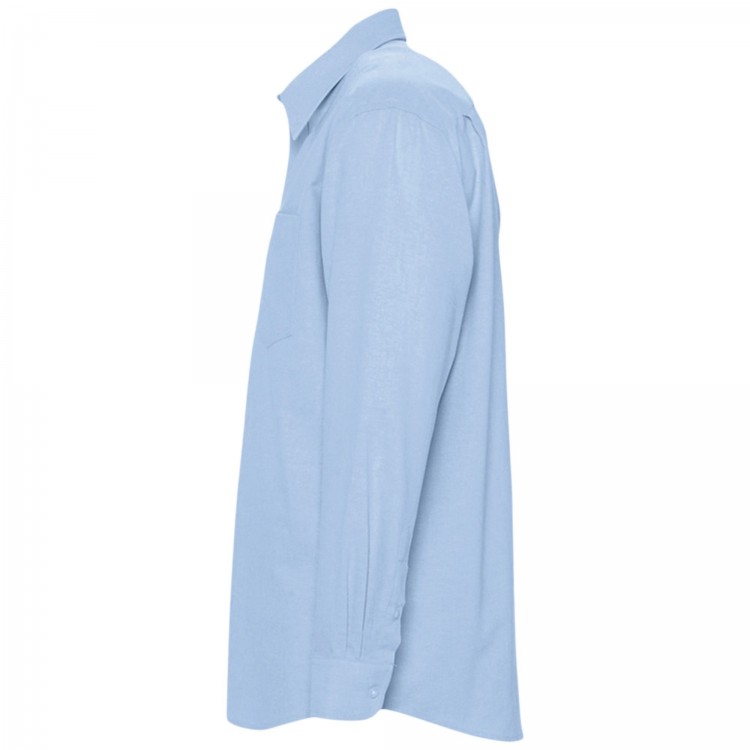 Рубашка мужская с длинным рукавом Boston, голубая Рубашка мужская с длинным рукавом Boston, голубая