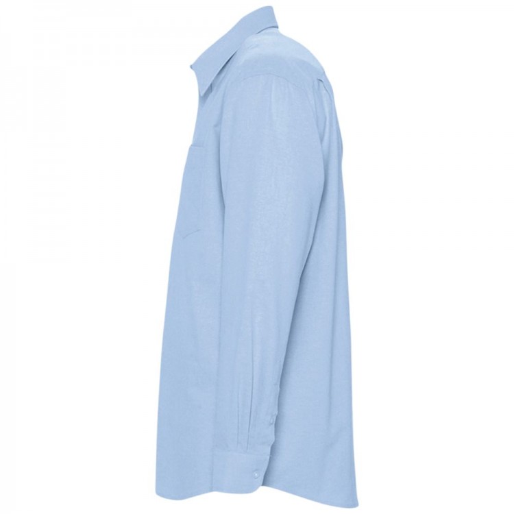 Рубашка мужская с длинным рукавом Boston, голубая Рубашка мужская с длинным рукавом Boston, голубая