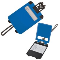 Бирка багажная "Чемодан";  синий; 5.6*7.8 см; пластик;