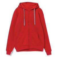 Толстовка на молнии с капюшоном Unit Siverga, красная Толстовка на молнии с капюшоном Unit Siverga, красная