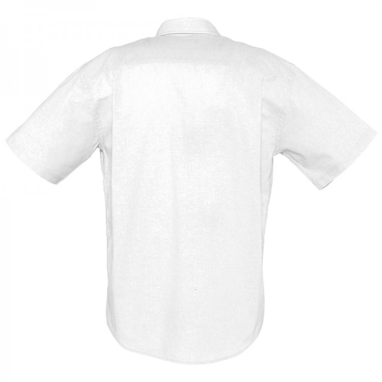 Рубашка мужская с коротким рукавом Brisbane, белая Рубашка мужская с коротким рукавом Brisbane, белая