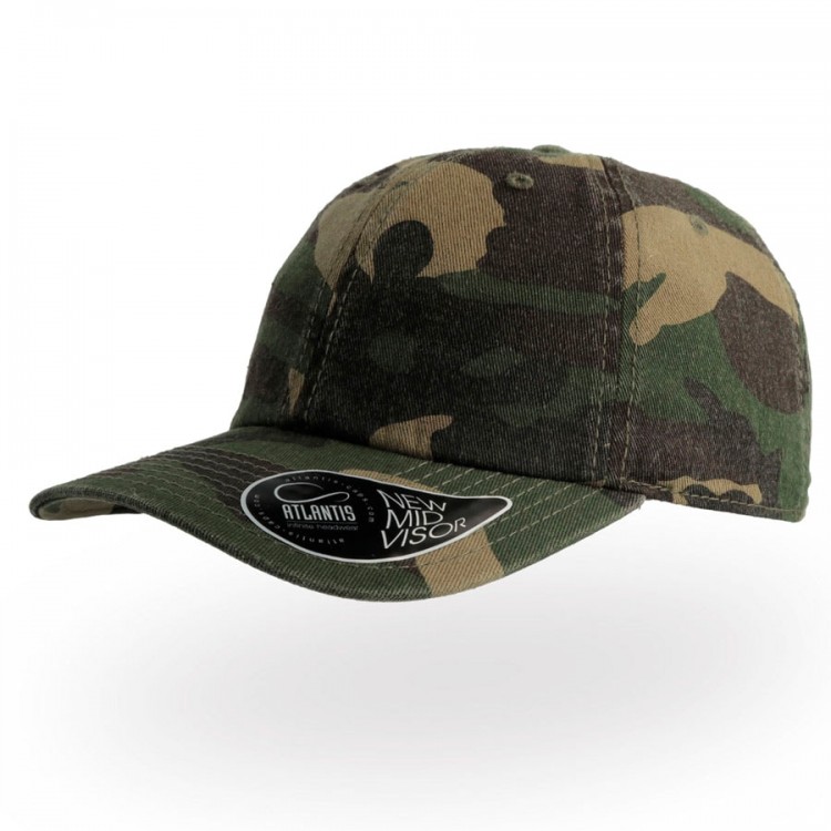 Бейсболка "DAD HAT", 6 клиньев,  металлическая застежка, камуфляж, 100% хлопок, 280 г/м2