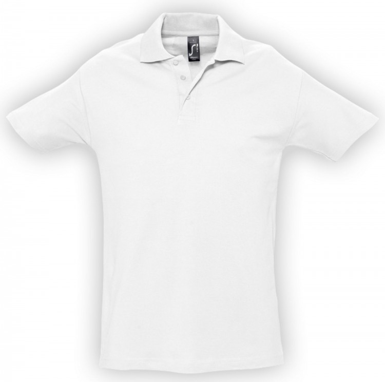 Рубашка поло мужская Spring 210, белая Рубашка поло мужская Spring 210, белая