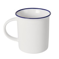 Кружка "Nostalgie", белая с синим кантом, 300 мл, фарфор Кружка "Nostalgie", белая с синим кантом, 300 мл, фарфор