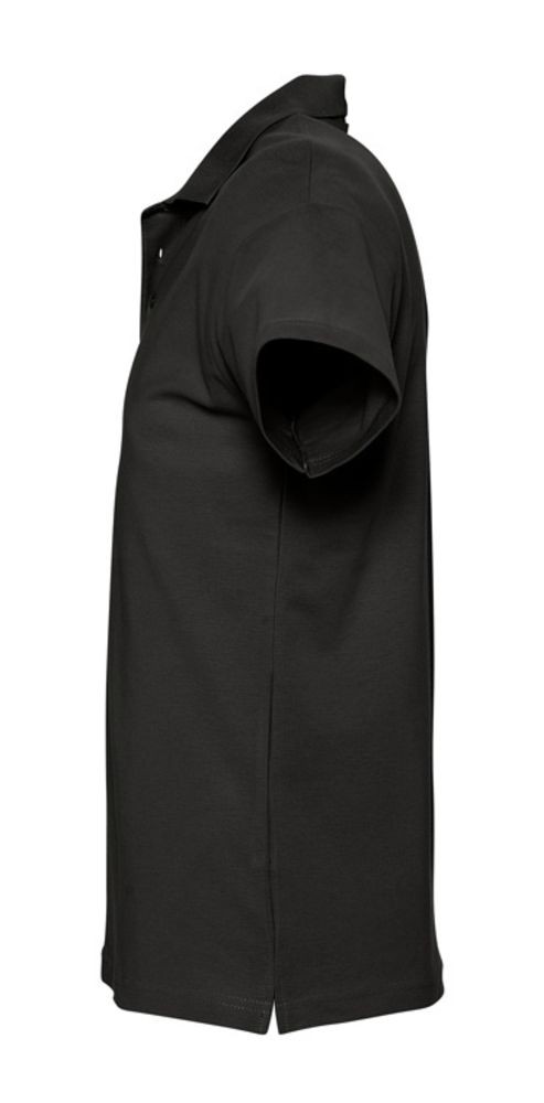 Рубашка поло мужская Spring 210, черная Рубашка поло мужская Spring 210, черная