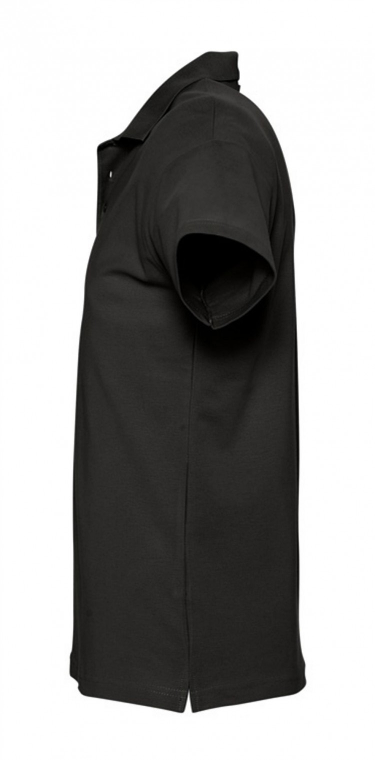 Рубашка поло мужская Spring 210, черная Рубашка поло мужская Spring 210, черная