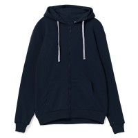 Толстовка на молнии с капюшоном Unit Siverga Heavy, темно-синяя Толстовка на молнии с капюшоном Unit Siverga Heavy, темно-синяя