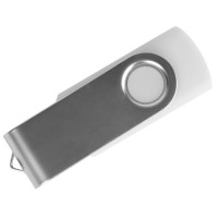 USB flash-карта DOT (8Гб), белый, 5,8х2х1,1см,пластик металл