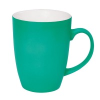 Кружка "Sweet" с прорезиненным покрытием, светло-зеленый, 350 мл, фарфор Кружка "Sweet" с прорезиненным покрытием, светло-зеленый, 350 мл, фарфор