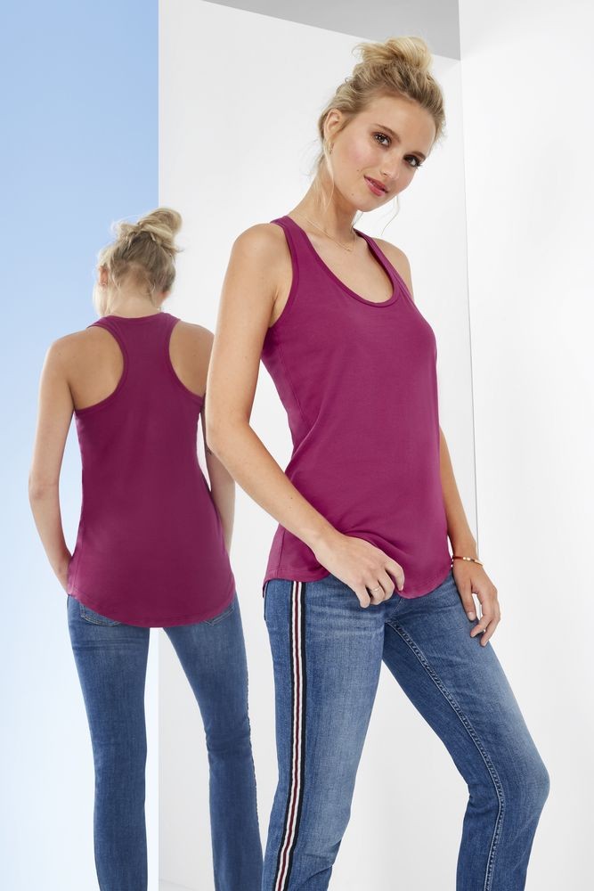 Майка женская Moka 110, ярко-голубая Майка женская Moka 110, ярко-голубая