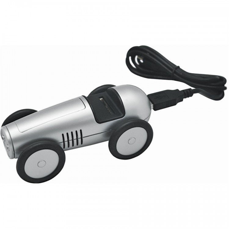 USB-разветвитель "Машинка" с картридером для карт SD/MMC; 11,5х5,5х5 см; пластик; тампопечать