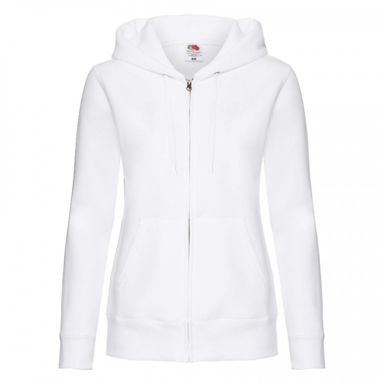 Толстовка "Lady-Fit Hooded Sweat Jacket", белый_L, 75% х/б, 25% п/э, 280 г/м2