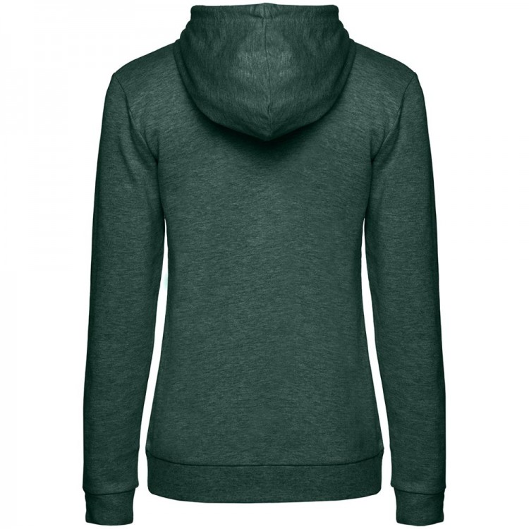 Толстовка с капюшоном женская Hoodie, темно-зеленый меланж Толстовка с капюшоном женская Hoodie, темно-зеленый меланж
