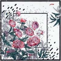 Платок шелковый Delicate, пионы Платок шелковый Delicate, пионы