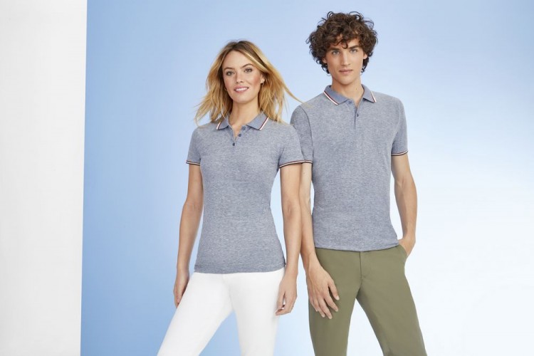 Рубашка поло мужская Paname Men, черный меланж Рубашка поло мужская Paname Men, черный меланж