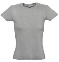 Футболка "Miss",  серый меланж_2XL, 100% хлопок, 150 г/м2
