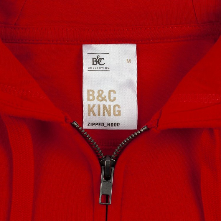 Толстовка на молнии с капюшоном унисекс King, белая Толстовка на молнии с капюшоном унисекс King, белая