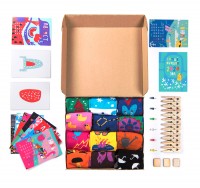 Подарочный набор "12 месяцев", 12 пар тематических носков 