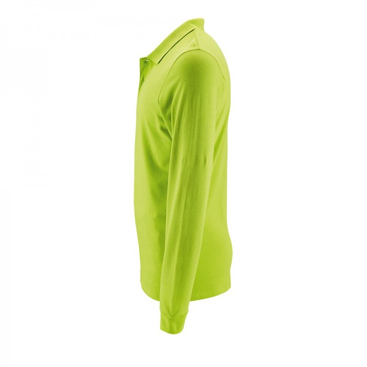 Рубашка поло мужская с длинным рукавом Perfect LSL Men, зеленое яблоко Рубашка поло мужская с длинным рукавом Perfect LSL Men, зеленое яблоко