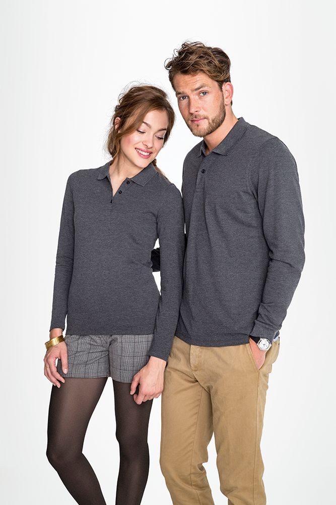 Рубашка поло мужская с длинным рукавом Perfect LSL Men, зеленое яблоко Рубашка поло мужская с длинным рукавом Perfect LSL Men, зеленое яблоко