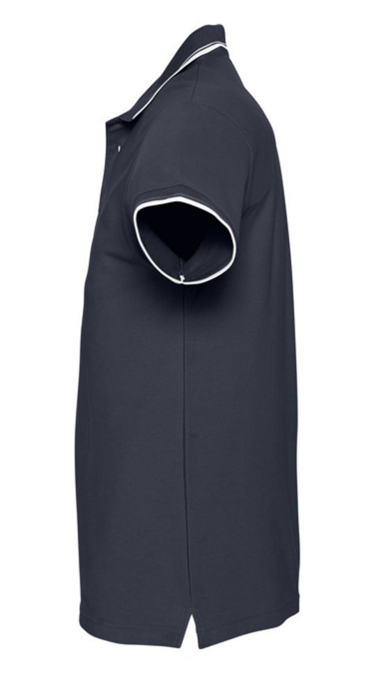 Рубашка поло мужская с контрастной отделкой Practice 270, темно-синий/белый Рубашка поло мужская с контрастной отделкой Practice 270, темно-синий/белый