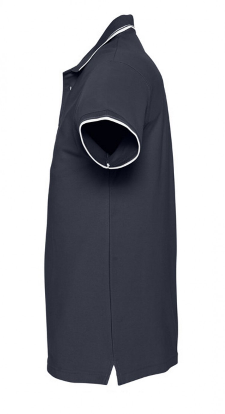 Рубашка поло мужская с контрастной отделкой Practice 270, темно-синий/белый Рубашка поло мужская с контрастной отделкой Practice 270, темно-синий/белый