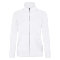 Толстовка "Lady-Fit Sweat Jacket", белый_S, 75% х/б, 25% п/э, 280 г/м2