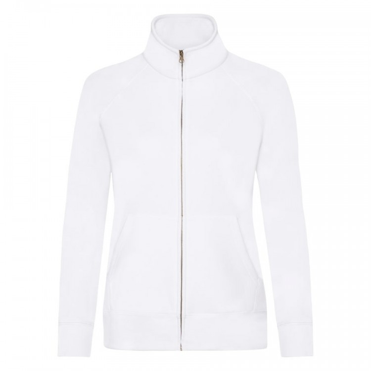 Толстовка "Lady-Fit Sweat Jacket", белый_S, 75% х/б, 25% п/э, 280 г/м2