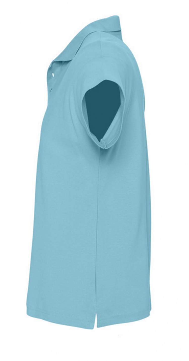 Рубашка поло мужская Summer 170, бирюзовая Рубашка поло мужская Summer 170, бирюзовая