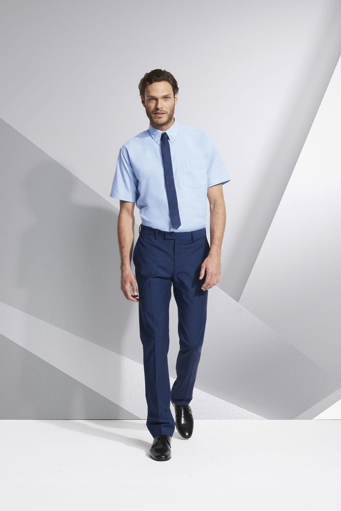 Рубашка мужская с коротким рукавом Brisbane, черная Рубашка мужская с коротким рукавом Brisbane, черная