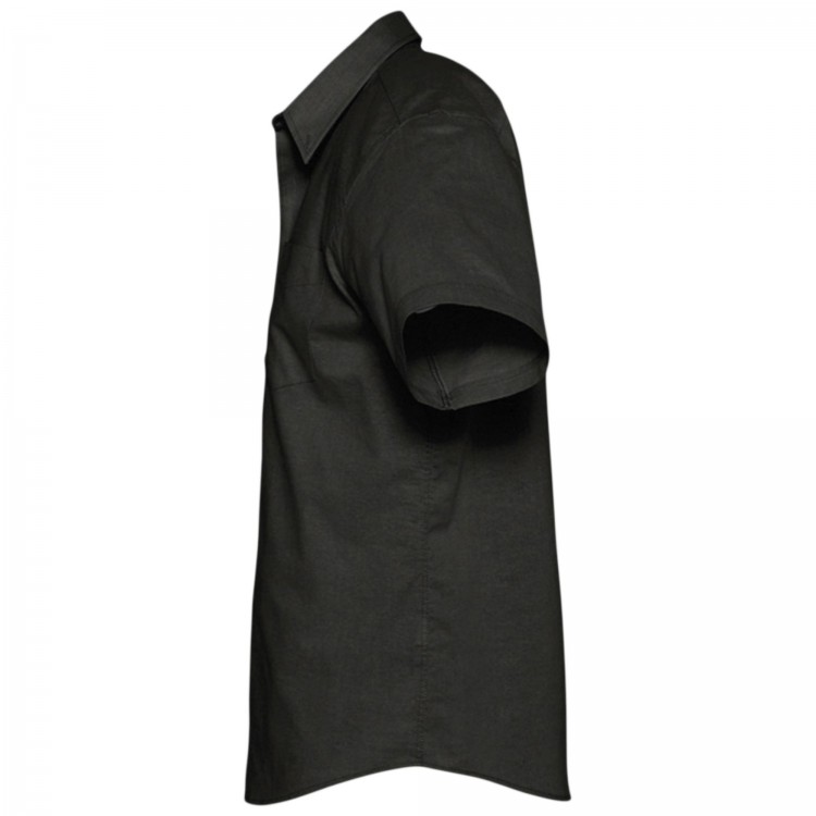 Рубашка мужская с коротким рукавом Brisbane, черная Рубашка мужская с коротким рукавом Brisbane, черная