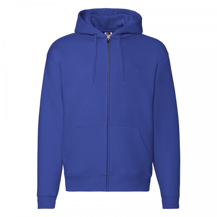 Толстовка "PREMIUM HOODED SWEAT JACKET", ярко-синий_L, 70% х/б, 30% п/э, 280 г/м2