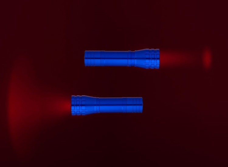 Фонарик с фокусировкой луча Beaming, синий