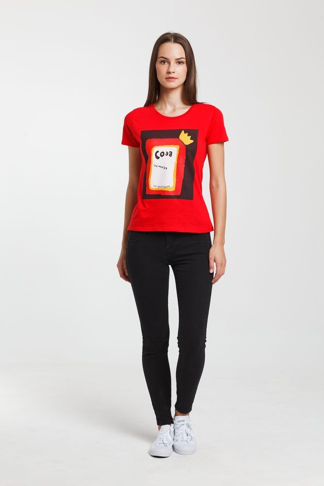 Футболка женская «Сода», красная Футболка женская «Сода», красная