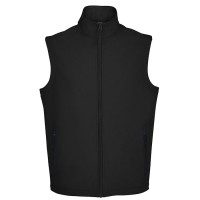 Жилет софтшелл "Race BW Men", черный_ S, 96%  п/э, 4% эластан, 280  г/м2