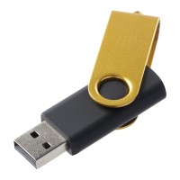 Флешка Twist Color, черная с желтым, 8 Гб Флешка Twist Color, черная с желтым, 8 Гб