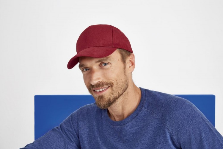 Бейсболка Long Beach, серая с оранжевым