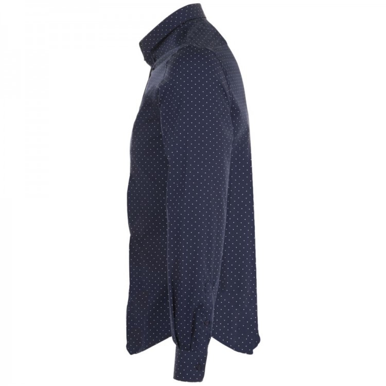 Рубашка мужская Becker Men, темно-синяя с белым Рубашка мужская Becker Men, темно-синяя с белым