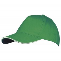 Бейсболка Long Beach, ярко-зеленая с белым Бейсболка Long Beach, ярко-зеленая с белым