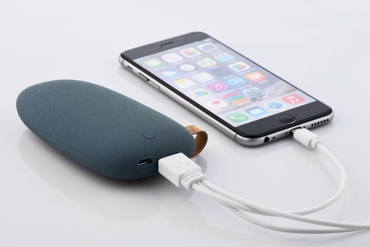 Внешний аккумулятор Pebble 5200, серо-синий Внешний аккумулятор Pebble 5200, серо-синий