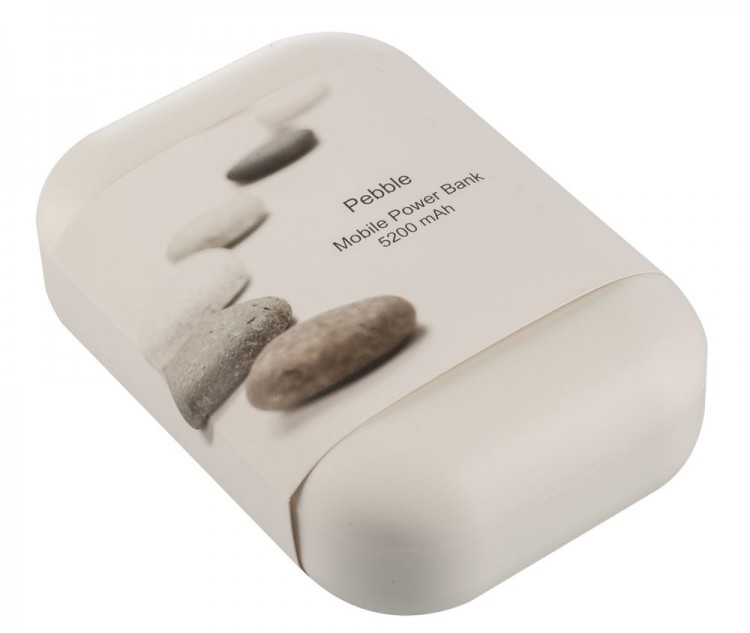 Внешний аккумулятор Pebble 5200, серо-синий Внешний аккумулятор Pebble 5200, серо-синий