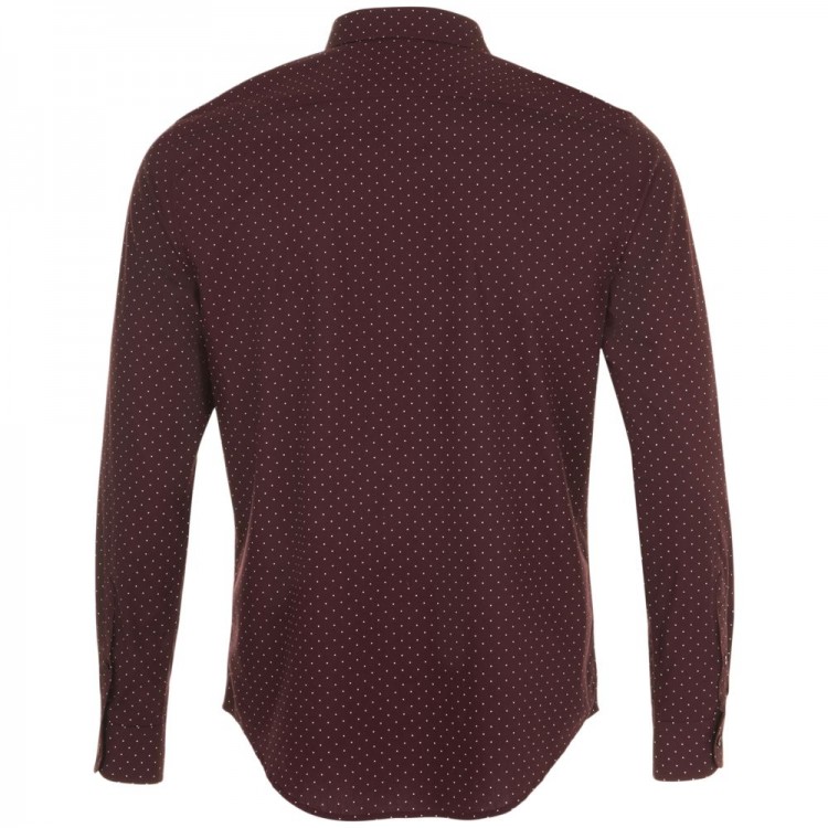 Рубашка мужская Becker Men, бордовая с белым Рубашка мужская Becker Men, бордовая с белым