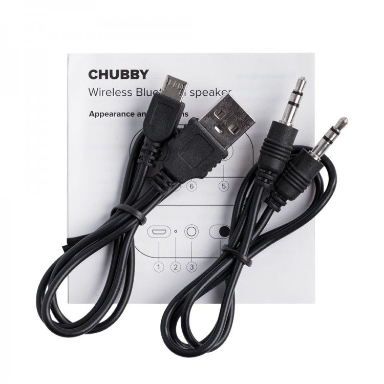 Беспроводная колонка Chubby, черная Беспроводная колонка Chubby, черная